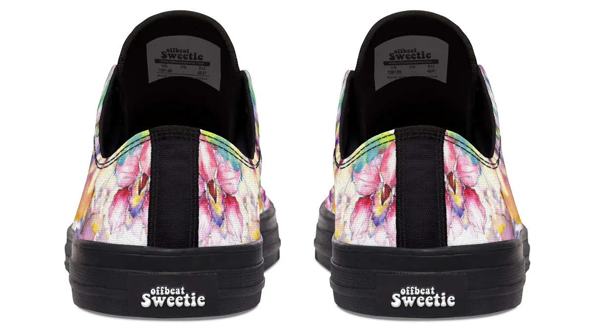 Watercolour Flowers Low Tops